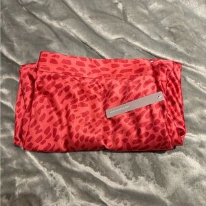 Anthropologie Red Animal Print Skirt